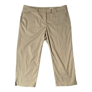 Guy Harvey Moisture Wick Chino Brown Capri Pants 12 Minimalist Preppy Normcore